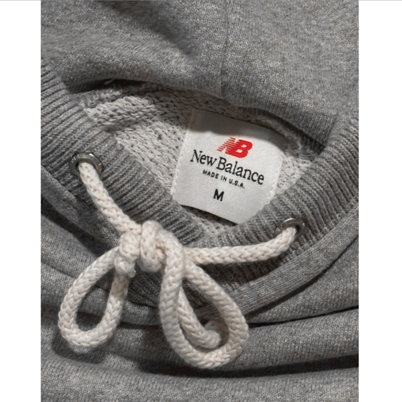 New Balance Made in USA Core Hoodie Athletic Grey Sweatshirt Teddy Santis Sz M - Picture 5 of 10